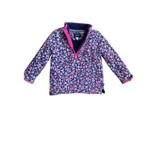 Joules Fairdale Luxe Half Zip Sweatshirt in Ditsy Floral